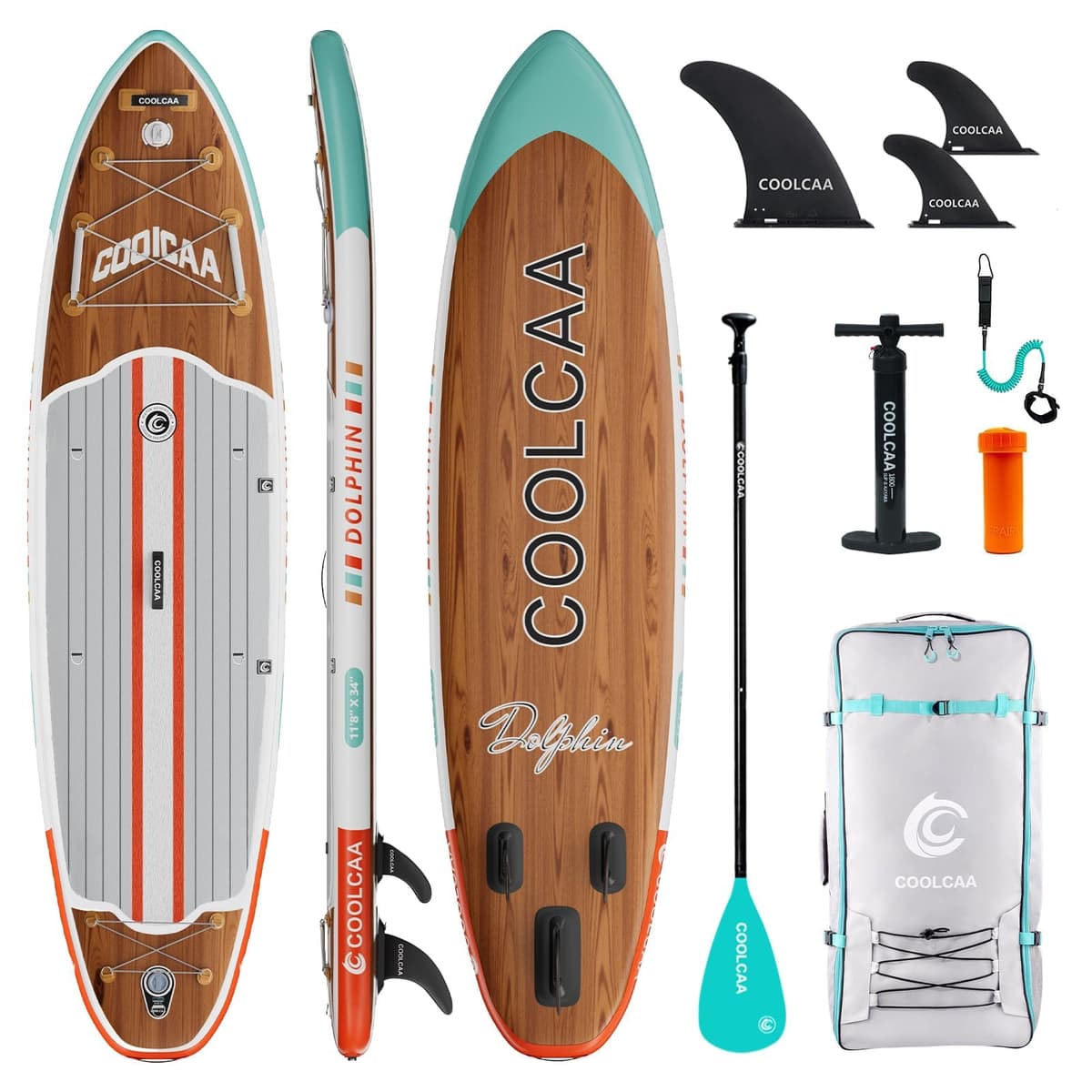 COOLCAA 355cm Timber Skiff - COOLCAA SUP Board