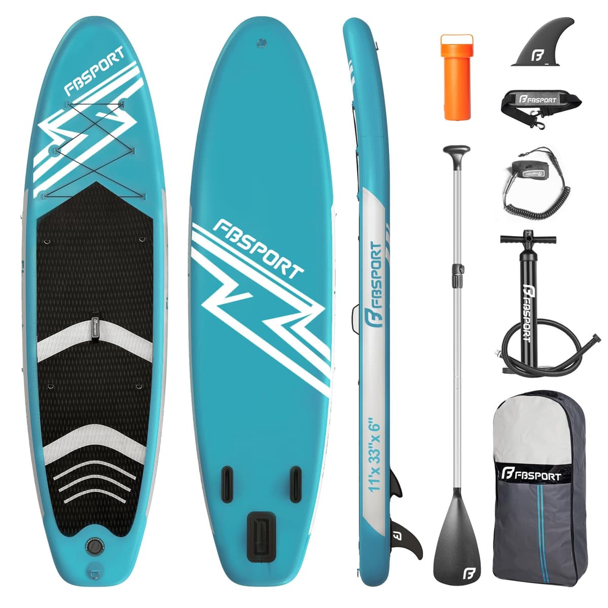 FBSPORT SUP Board 335cm - Seeblau - FBSPORT SUP Board
