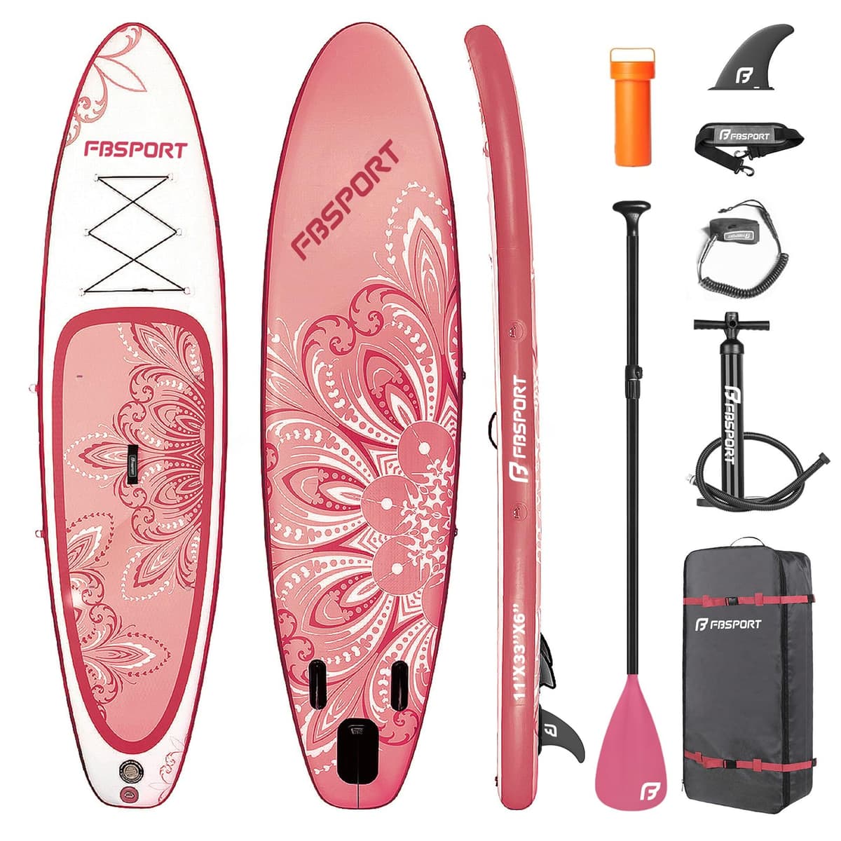 FBSPORT SUP Board 335cm - Pink-Weiß - FBSPORT SUP Board