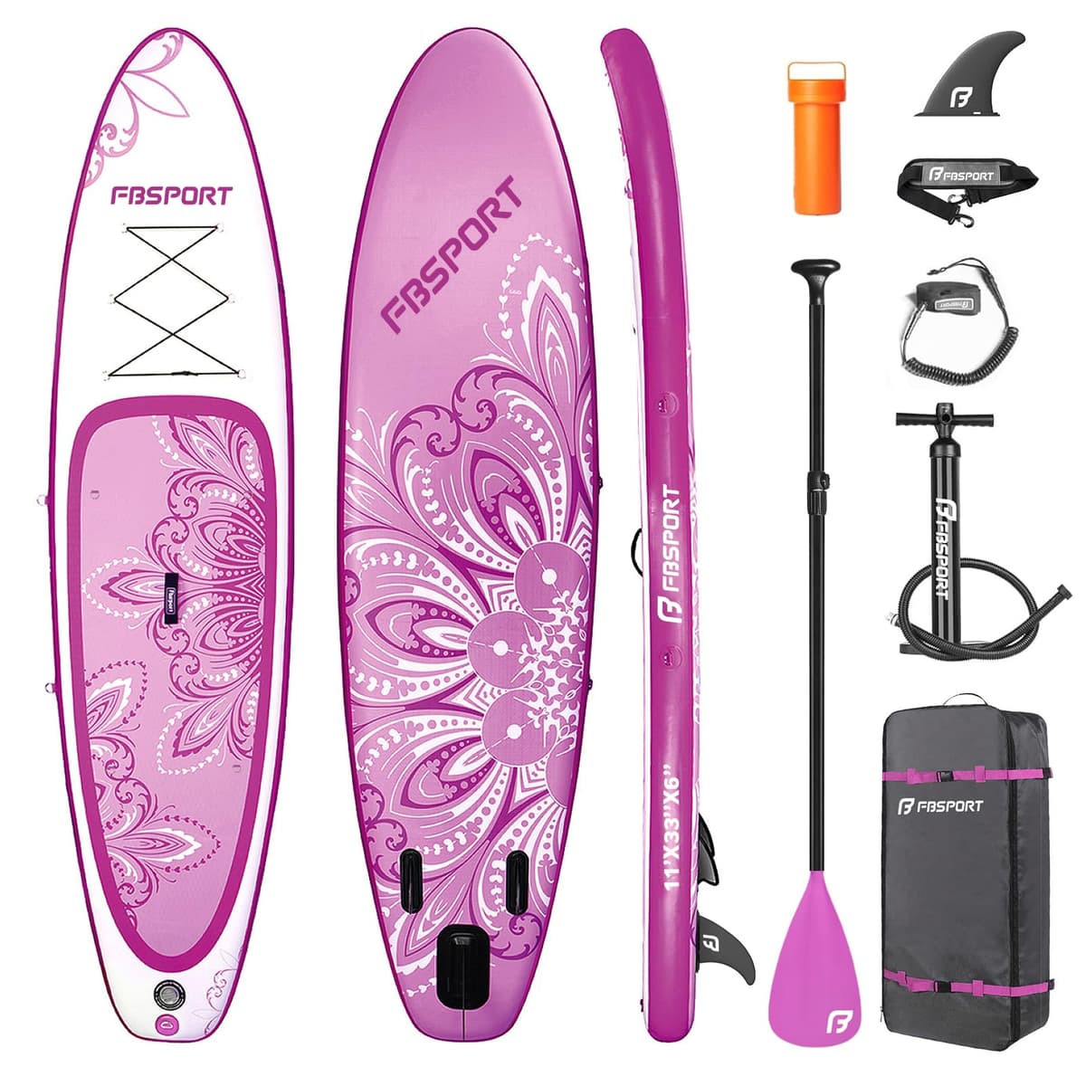 FBSPORT SUP Board 335cm - Lila-Weiß - FBSPORT SUP Board