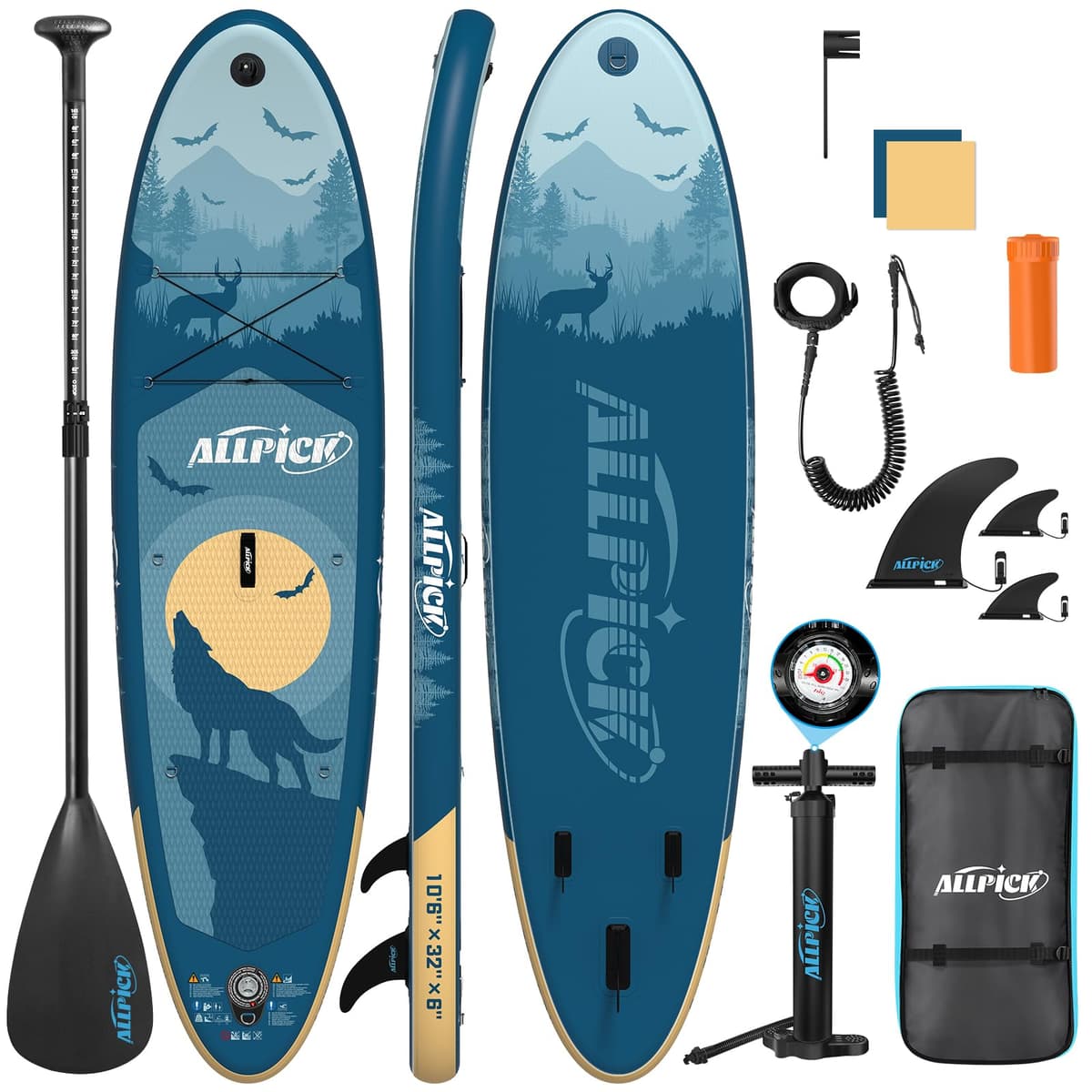 ALLPICK SUP Board 320cm - Geheimnisvoll Blau - ALLPICK SUP Board