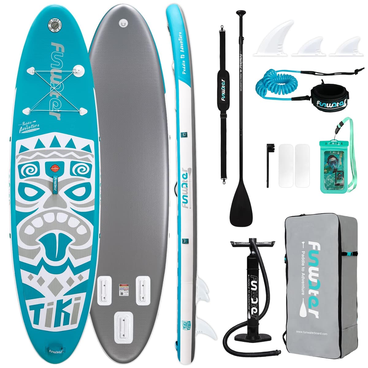 FunWater Tiki 3m - Blau-Grün - FunWater SUP Board